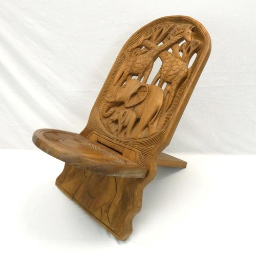 African birthing chair wooden - african,