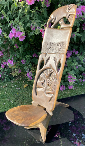 Vintage african birthing chief - african,