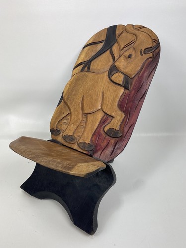 Hand carved wood piece - wood, 2