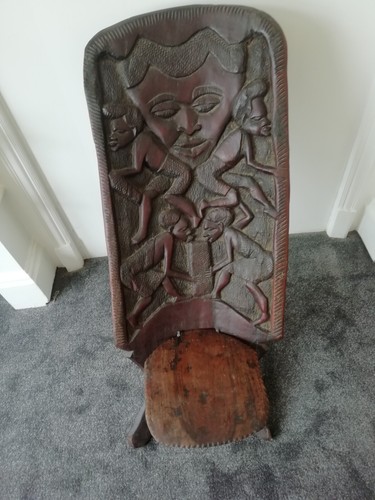 Wooden african birthing chair - wooden,