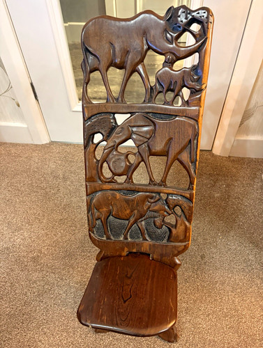 African hand carved birthing